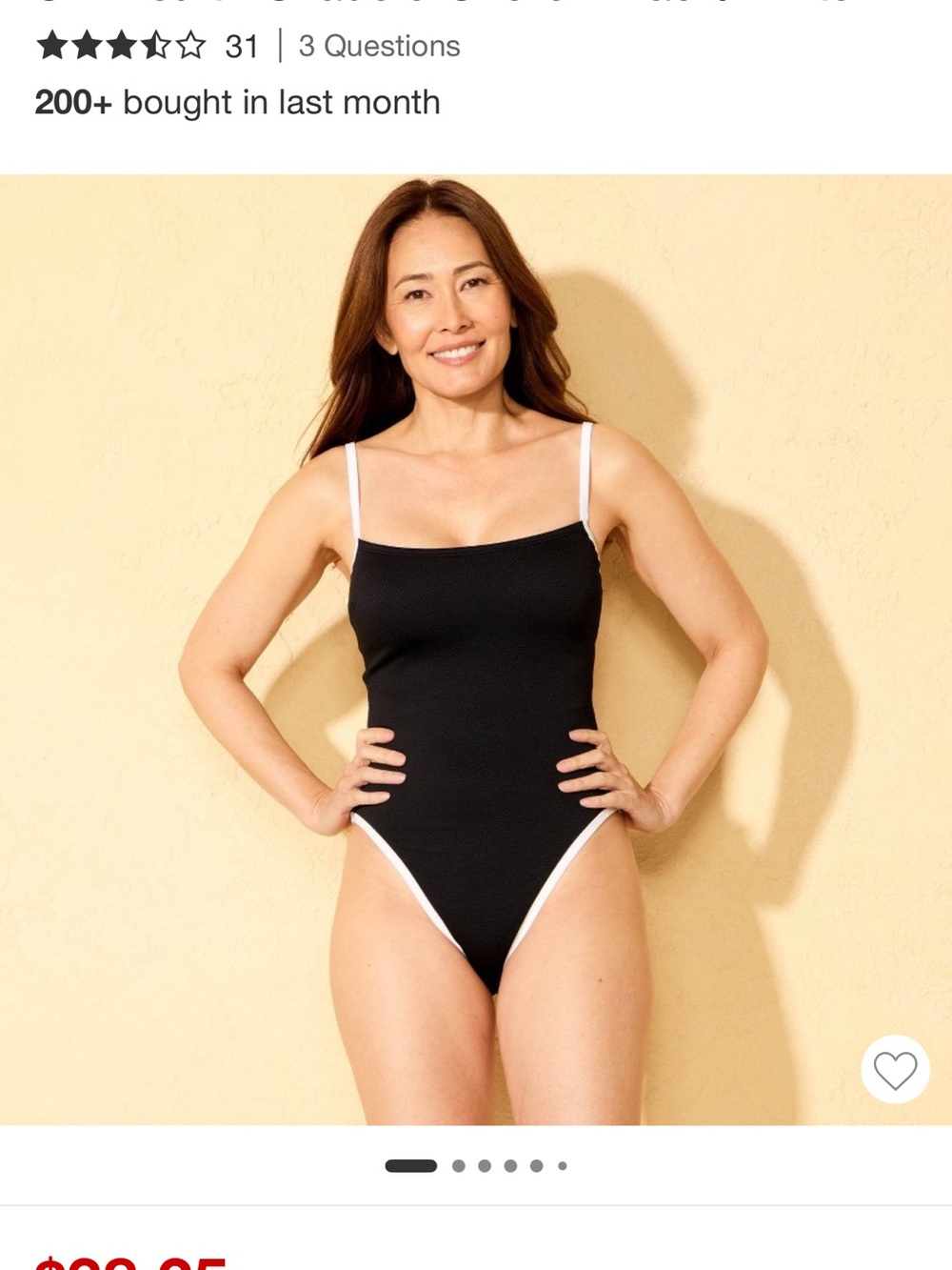 Women's Textured Contrast Binding Scoop Coverage One Piece size large Swimsuit